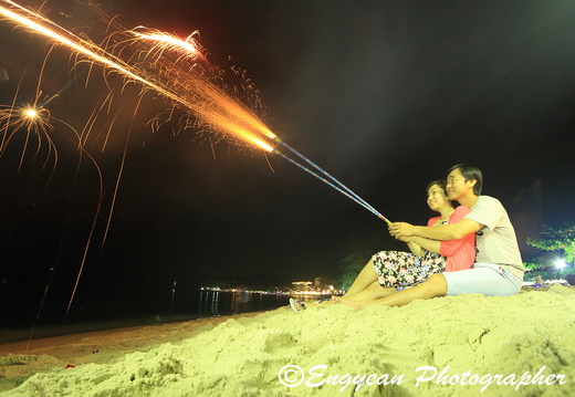 Firework on the beach (8651)